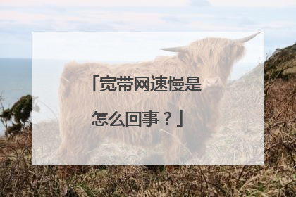 宽带网速慢是怎么回事?