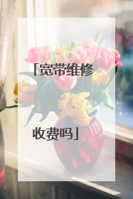 宽带维修收费吗