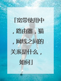 宽带使用中,路由器,猫,网线之间的关系是什么,如何