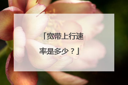 宽带上行速率是多少?