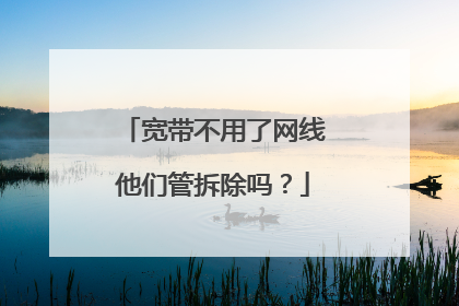 宽带不用了网线他们管拆除吗?