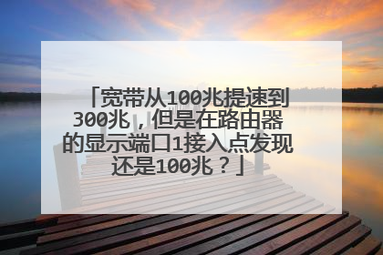 宽带从100兆提速到300兆,但是在路由器的显示端口1接入点发现还是100兆?