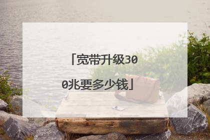 宽带升级300兆要多少钱