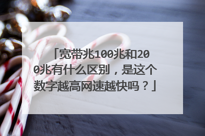 宽带兆100兆和200兆有什么区别,是这个数字越高网速越快吗?