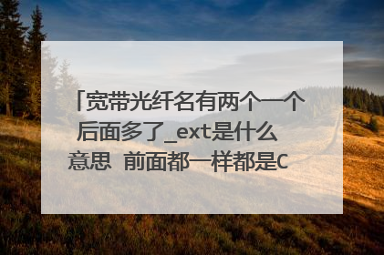 宽带光纤名有两个一个后面多了_ext是什么意思 前面都一样都是ChinaNet