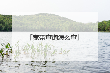 宽带查询怎么查