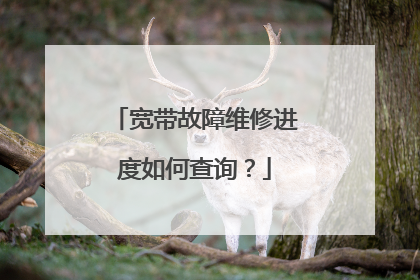 宽带故障维修进度如何查询?