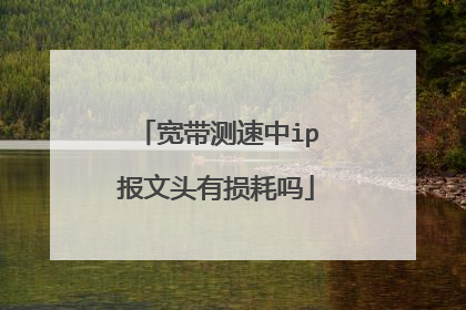 宽带测速中ip报文头有损耗吗