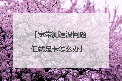 宽带测速没问题但就是卡怎么办