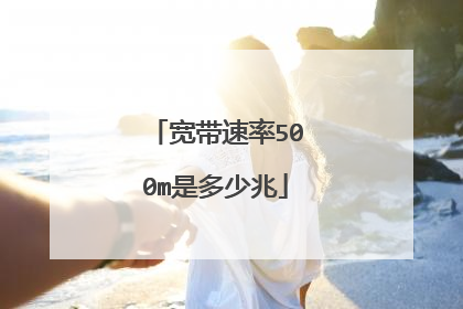 宽带速率500m是多少兆