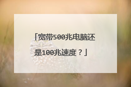 宽带500兆电脑还是100兆速度？