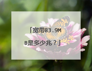 宽带83.9MB是多少兆?