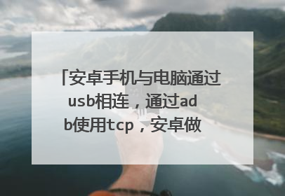 安卓手机与电脑通过usb相连,通过adb使用tcp,安卓做客户端,电脑做服务端,能给个这样的思路代码例子吗