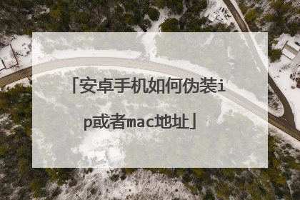 安卓手机如何伪装ip或者mac地址