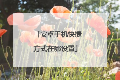 安卓手机快捷方式在哪设置