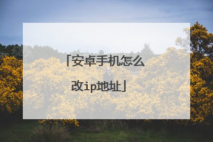 安卓手机怎么改ip地址
