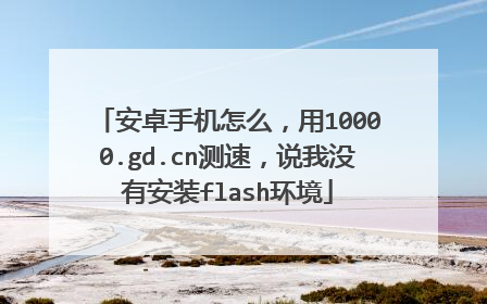 安卓手机怎么，用10000.gd.cn测速，说我没有安装flash环境