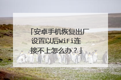 安卓手机恢复出厂设置以后WiFi连接不上怎么办?