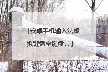 安卓手机输入法虚拟键盘全键盘..