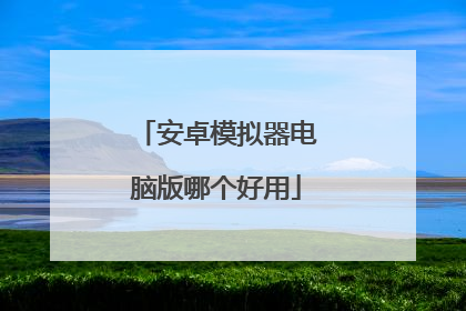 安卓模拟器电脑版哪个好用