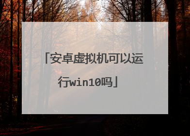 安卓虚拟机可以运行win10吗