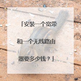 安装一个宽带和一个无线路由器要多少钱?