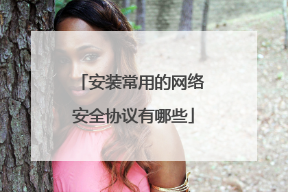 安装常用的网络安全协议有哪些