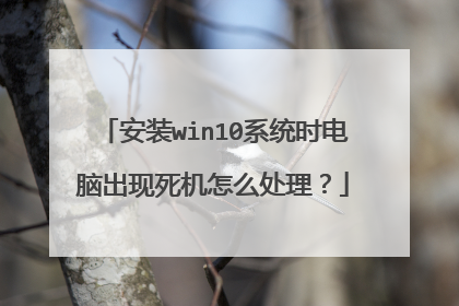 安装win10系统时电脑出现死机怎么处理？