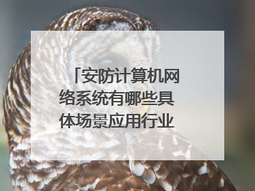 安防计算机网络系统有哪些具体场景应用行业新闻资讯