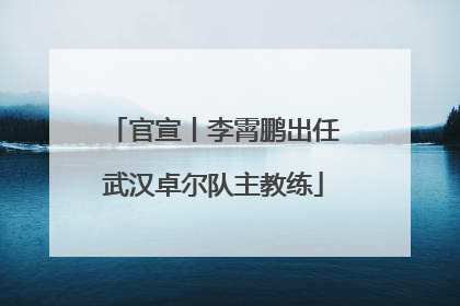 官宣丨李霄鹏出任武汉卓尔队主教练