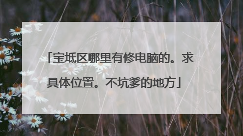 宝坻区哪里有修电脑的。求具体位置。不坑爹的地方