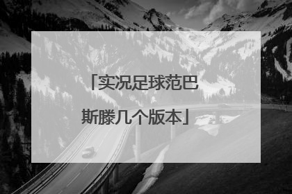 实况足球范巴斯滕几个版本