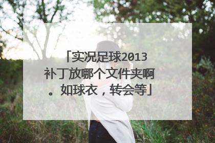 实况足球2013补丁放哪个文件夹啊。如球衣，转会等