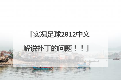 实况足球2012中文解说补丁的问题！！