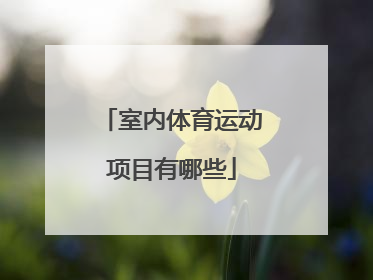 室内体育运动项目有哪些