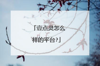 壹点灵怎么样的平台?