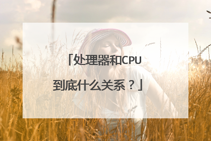 处理器和CPU到底什么关系?