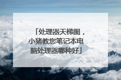 处理器天梯图,小猪教您笔记本电脑处理器哪种好