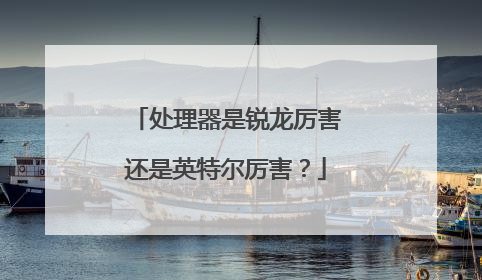 处理器是锐龙厉害还是英特尔厉害?