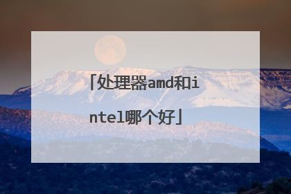 处理器amd和intel哪个好