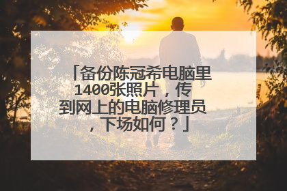 备份陈冠希电脑里1400张照片，传到网上的电脑修理员，下场如何？