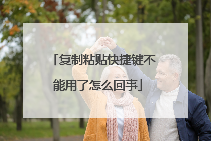 复制粘贴快捷键不能用了怎么回事