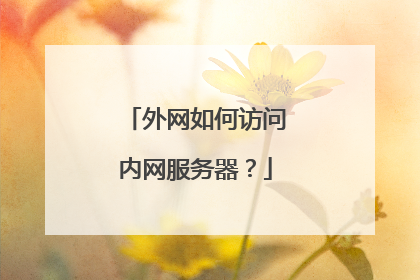 外网如何访问内网服务器?