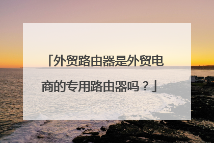 外贸路由器是外贸电商的专用路由器吗?