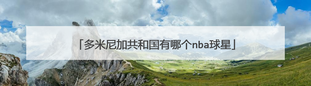 多米尼加共和国有哪个nba球星