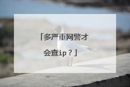 多严重网警才会查ip?