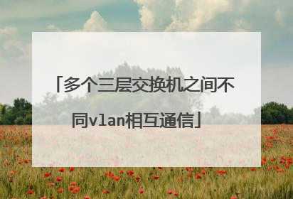 多个三层交换机之间不同vlan相互通信