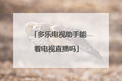 多乐电视助手能看电视直播吗