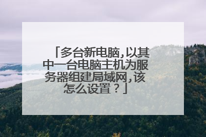 多台新电脑,以其中一台电脑主机为服务器组建局域网,该怎么设置?