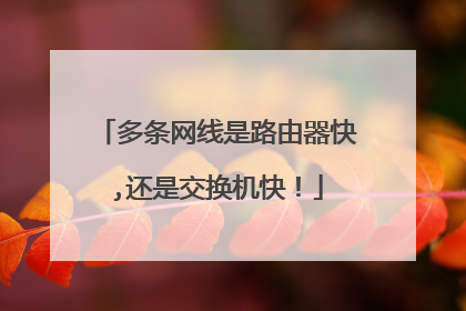 多条网线是路由器快,还是交换机快！